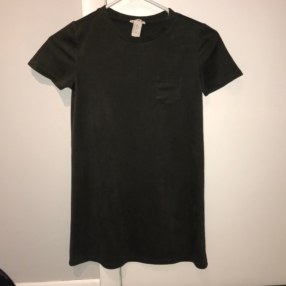 Forever 21 girls green suede dress size 9/10